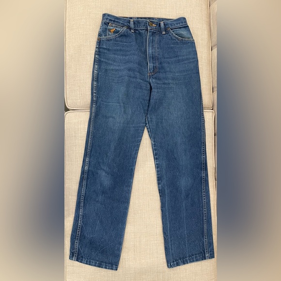 Vintage 80’s Wrangler women’s jeans leather tab USA embroidered horse - Picture 4 of 11